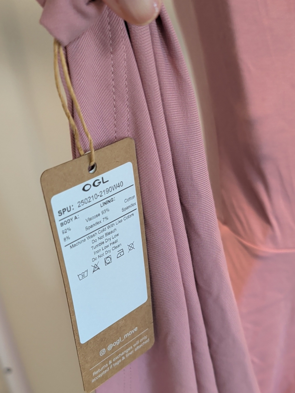 OGL Sleeveless Pink Square-Neck Midi Dress w/ Built-in Bra NWT - Picture 10 of 12